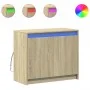 Aparador con LED madera de ingeniería roble Sonoma 72x34x61 cm de , Aparadores - Ref: Foro24-852175, Precio: 64,06 €, Descuen...