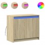 Aparador con LED madera de ingeniería roble Sonoma 72x34x61 cm de , Aparadores - Ref: Foro24-852175, Precio: 64,89 €, Descuen...