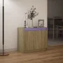 Aparador con LED madera de ingeniería roble Sonoma 72x34x61 cm de , Aparadores - Ref: Foro24-852175, Precio: 64,06 €, Descuen...