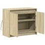Aparador con LED madera de ingeniería roble Sonoma 72x34x61 cm de , Aparadores - Ref: Foro24-852175, Precio: 64,06 €, Descuen...