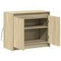 Aparador con LED madera de ingeniería roble Sonoma 72x34x61 cm de , Aparadores - Ref: Foro24-852175, Precio: 64,89 €, Descuen...