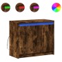 Aparador con LED madera ingeniería roble ahumado 72x34x61 cm de , Aparadores - Ref: Foro24-852177, Precio: 68,72 €, Descuento: %