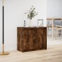 Aparador con LED madera ingeniería roble ahumado 72x34x61 cm de , Aparadores - Ref: Foro24-852177, Precio: 68,72 €, Descuento: %
