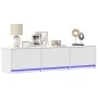 Mueble de TV con LED madera de ingeniería blanco 165x34x40 cm de , Muebles TV - Ref: Foro24-852250, Precio: 106,30 €, Descuen...