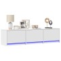 Mueble de TV con LED madera de ingeniería blanco 165x34x40 cm de , Muebles TV - Ref: Foro24-852250, Precio: 98,26 €, Descuent...