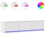 Mueble de TV con LED madera de ingeniería blanco 165x34x40 cm de , Muebles TV - Ref: Foro24-852250, Precio: 98,26 €, Descuent...