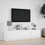 Mueble de TV con LED madera de ingeniería blanco 165x34x40 cm de , Muebles TV - Ref: Foro24-852250, Precio: 106,30 €, Descuen...