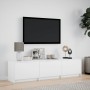 Mueble de TV con LED madera de ingeniería blanco 165x34x40 cm de , Muebles TV - Ref: Foro24-852250, Precio: 98,26 €, Descuent...