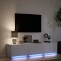 Mueble de TV con LED madera de ingeniería blanco 165x34x40 cm de , Muebles TV - Ref: Foro24-852250, Precio: 106,30 €, Descuen...