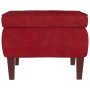 Taburete con patas de madera terciopelo rojo tinto de , Taburetes y sillas plegables - Ref: Foro24-329462, Precio: 86,64 €, D...