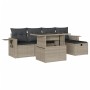 Set de sofás de jardín 6 pzas y cojines ratán sintético gris de , Conjuntos de jardín - Ref: Foro24-3274972, Precio: 420,20 €...