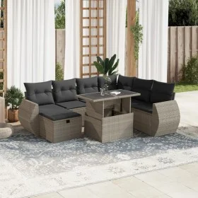 Set de sofás de jardín 8 pzas y cojines ratán sintético gris by , Garden sets - Ref: Foro24-3275162, Price: 615,32 €, Discoun...