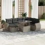 Set de sofás de jardín 8 pzas y cojines ratán sintético gris by , Garden sets - Ref: Foro24-3275162, Price: 615,32 €, Discoun...