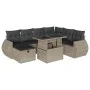 Set de sofás de jardín 8 pzas y cojines ratán sintético gris by , Garden sets - Ref: Foro24-3275162, Price: 615,32 €, Discoun...
