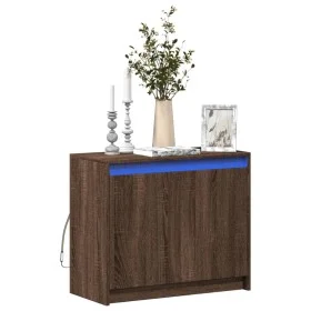 Aparador con LED madera ingeniería marrón roble 72x34x61 cm de , Aparadores - Ref: Foro24-852179, Precio: 66,11 €, Descuento: %