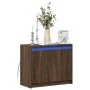 Aparador con LED madera ingeniería marrón roble 72x34x61 cm de , Aparadores - Ref: Foro24-852179, Precio: 66,11 €, Descuento: %