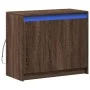 Aparador con LED madera ingeniería marrón roble 72x34x61 cm de , Aparadores - Ref: Foro24-852179, Precio: 66,11 €, Descuento: %