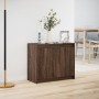 Aparador con LED madera ingeniería marrón roble 72x34x61 cm de , Aparadores - Ref: Foro24-852179, Precio: 66,99 €, Descuento: %