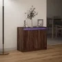 Aparador con LED madera ingeniería marrón roble 72x34x61 cm de , Aparadores - Ref: Foro24-852179, Precio: 66,11 €, Descuento: %