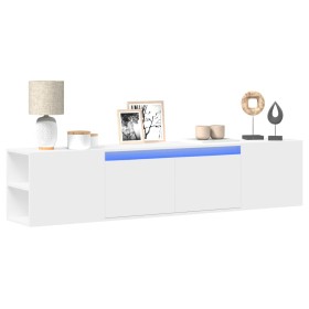 Mueble de TV de pared con luz LED blanco 180x31x39,5 cm de , Muebles TV - Ref: Foro24-3307954, Precio: 129,82 €, Descuento: %