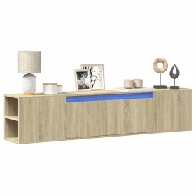 Mueble de TV de pared con luz LED roble Sonoma 180x31x39,5 cm von , TV-Möbel - Ref: Foro24-3307956, Preis: 107,85 €, Rabatt: %