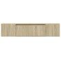Mueble de TV de pared con luz LED roble Sonoma 180x31x39,5 cm de , Muebles TV - Ref: Foro24-3307956, Precio: 109,11 €, Descue...