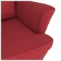 Sillón mecedora patas madera y taburete terciopelo rojo vino de , Mecedoras - Ref: Foro24-3121235, Precio: 317,76 €, Descuent...