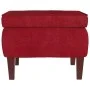 Sillón mecedora patas madera y taburete terciopelo rojo vino de , Mecedoras - Ref: Foro24-3121235, Precio: 317,76 €, Descuent...