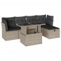 Set de sofás de jardín 6 pzas y cojines ratán sintético gris de , Conjuntos de jardín - Ref: Foro24-3274642, Precio: 422,35 €...