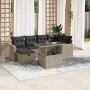 Set de sofás de jardín 7 pzas con cojines ratán PE gris claro de , Conjuntos de jardín - Ref: Foro24-3274822, Precio: 501,90 ...