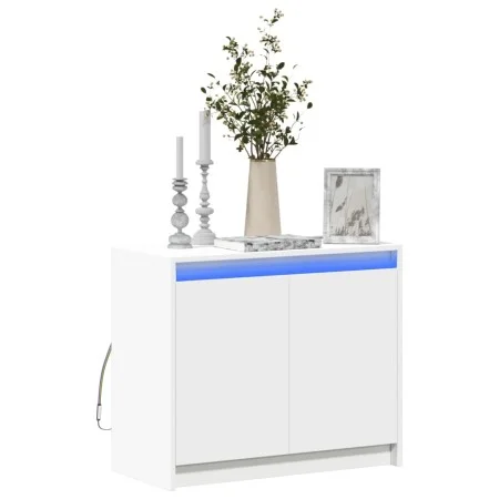 Aparador con LED madera de ingeniería blanco 72x34x61 cm de , Aparadores - Ref: Foro24-852173, Precio: 69,87 €, Descuento: %