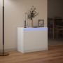 Aparador con LED madera de ingeniería blanco 72x34x61 cm de , Aparadores - Ref: Foro24-852173, Precio: 70,49 €, Descuento: %