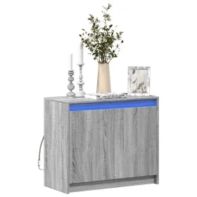 Aparador con LED madera de ingeniería gris Sonoma 72x34x61 cm de , Aparadores - Ref: Foro24-852178, Precio: 78,44 €, Descuent...