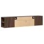 Mueble de TV de pared con luz LED marrón roble 180x31x39,5 cm de , Muebles TV - Ref: Foro24-3307960, Precio: 157,11 €, Descue...
