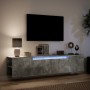 Mueble de TV de pared con luz LED gris hormigón 180x31x39,5 cm de , Muebles TV - Ref: Foro24-3307957, Precio: 138,96 €, Descu...