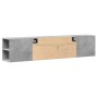 Mueble de TV de pared con luz LED gris hormigón 180x31x39,5 cm de , Muebles TV - Ref: Foro24-3307957, Precio: 138,96 €, Descu...