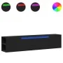 Mueble de TV de pared con luz LED negro 180x31x39,5 cm de , Muebles TV - Ref: Foro24-3307955, Precio: 147,43 €, Descuento: %