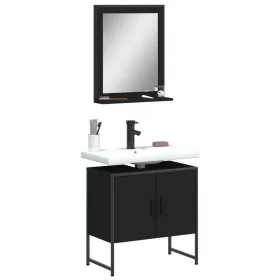 Juego de muebles de baño 2 pzas madera de ingeniería negro de , Muebles de baño - Ref: Foro24-3214334, Precio: 86,44 €, Descu...