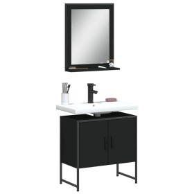 Juego de muebles de baño 2 pzas madera de ingeniería negro de , Muebles de baño - Ref: Foro24-3214334, Precio: 84,95 €, Descu...