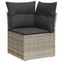 Set muebles jardín 9 pzas y cojines ratán sintético gris claro de , Conjuntos de jardín - Ref: Foro24-3267802, Precio: 675,02...