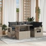 Set de sofás jardín y cojines 5 pzas ratán sintético gris claro de , Conjuntos de jardín - Ref: Foro24-3267882, Precio: 410,1...