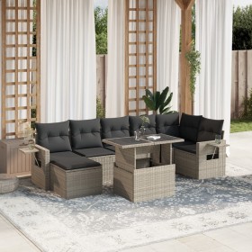Set de sofás de jardín 8 pzas y cojines ratán sintético gris de , Conjuntos de jardín - Ref: Foro24-3268062, Precio: 589,61 €...