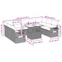 Set sofás jardín 10 pzas con cojines ratán sintético gris claro de , Conjuntos de jardín - Ref: Foro24-3268112, Precio: 725,1...