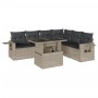 Set de sofás de jardín 7 pzas con cojines ratán PE gris claro de , Conjuntos de jardín - Ref: Foro24-3267932, Precio: 541,28 ...