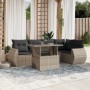 Set de sofás de jardín 7 pzas con cojines ratán PE gris claro de , Conjuntos de jardín - Ref: Foro24-3268552, Precio: 560,18 ...