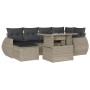 Set de sofás de jardín 7 pzas con cojines ratán PE gris claro de , Conjuntos de jardín - Ref: Foro24-3268682, Precio: 528,59 ...