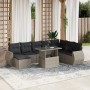 Set muebles jardín 9 pzas y cojines ratán sintético gris claro de , Conjuntos de jardín - Ref: Foro24-3268732, Precio: 661,42...