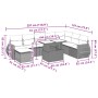 Set muebles jardín 9 pzas y cojines ratán sintético gris claro de , Conjuntos de jardín - Ref: Foro24-3268732, Precio: 661,42...
