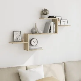 Estante de pared madera ingeniería roble Sonoma 104x15x49 cm de , Estantes y estanterías - Ref: Foro24-853202, Precio: 30,42 ...
