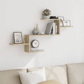 Estante de pared madera ingeniería roble Sonoma 104x15x49 cm de , Estantes y estanterías - Ref: Foro24-853202, Precio: 31,02 ...